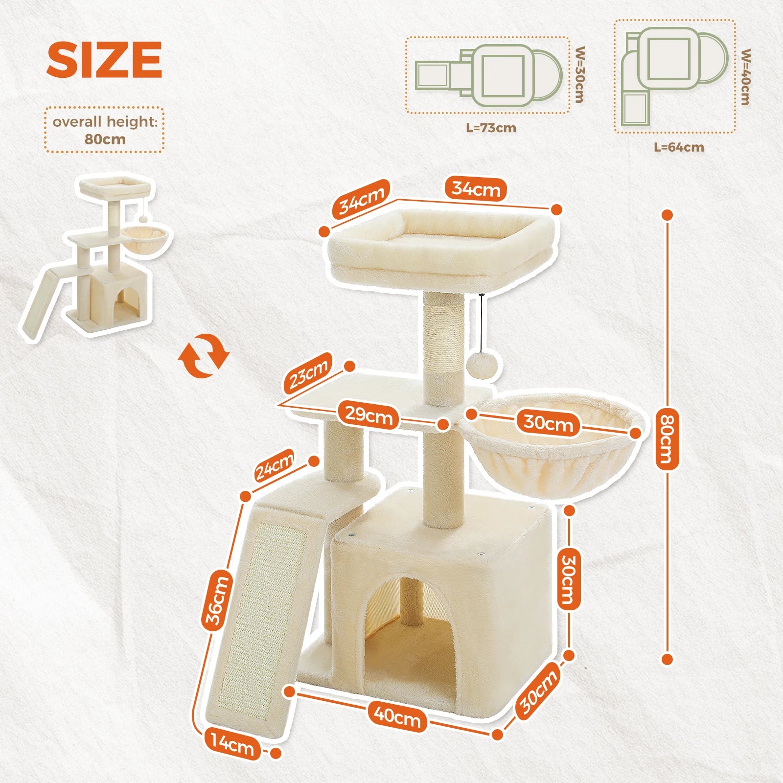 MyPurePaw™ Compact Cat Activity Tree