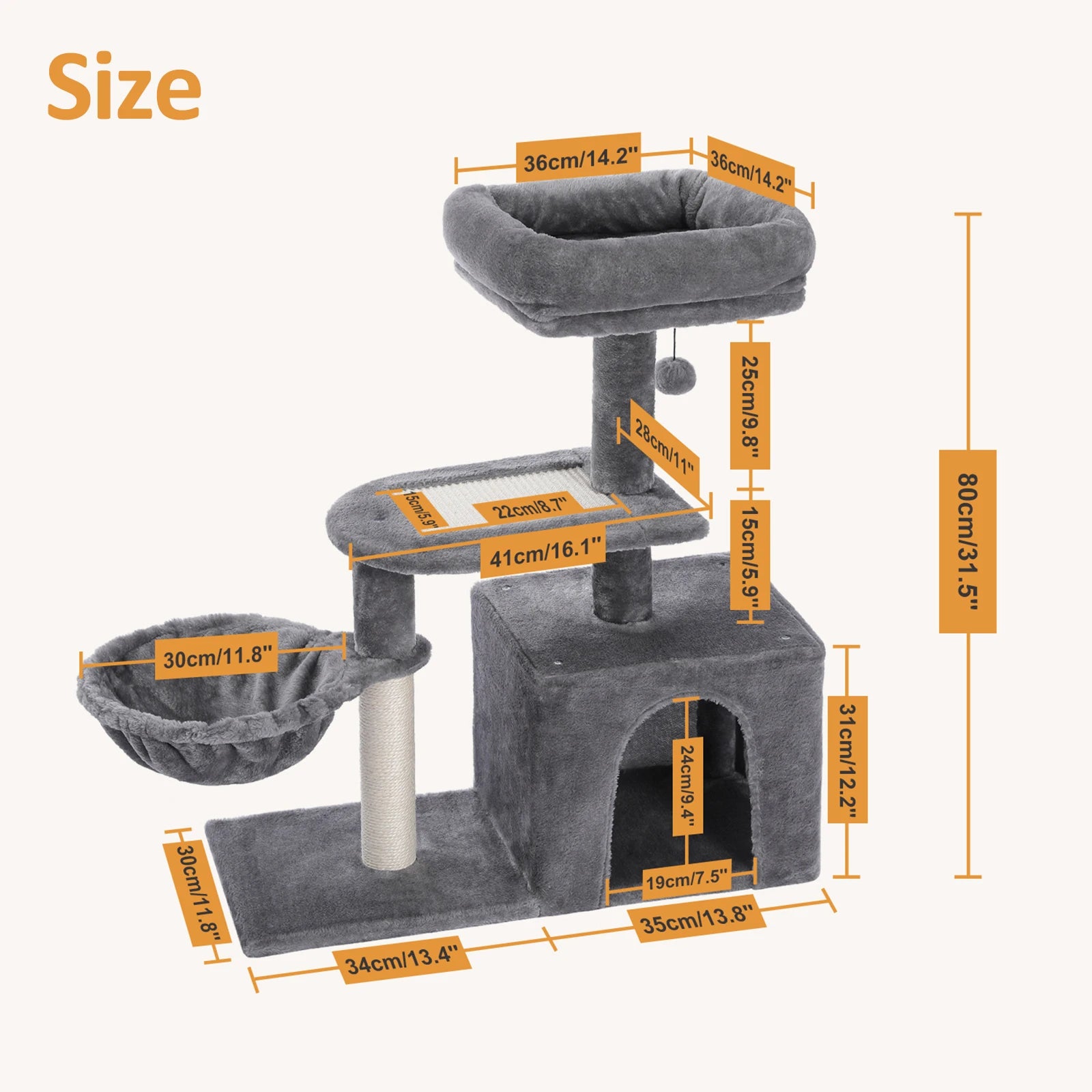 MyPurePaw™ Compact Cat Activity Tree