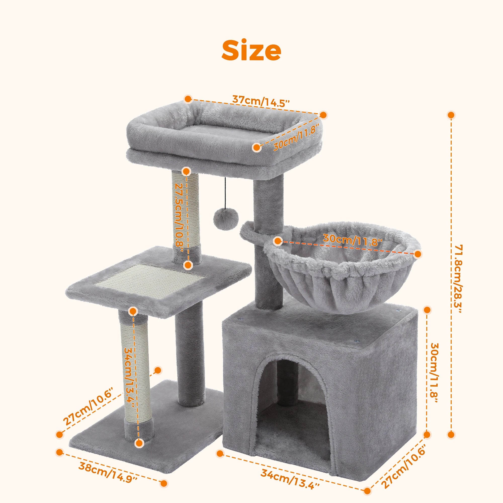 MyPurePaw™ Compact Cat Activity Tree