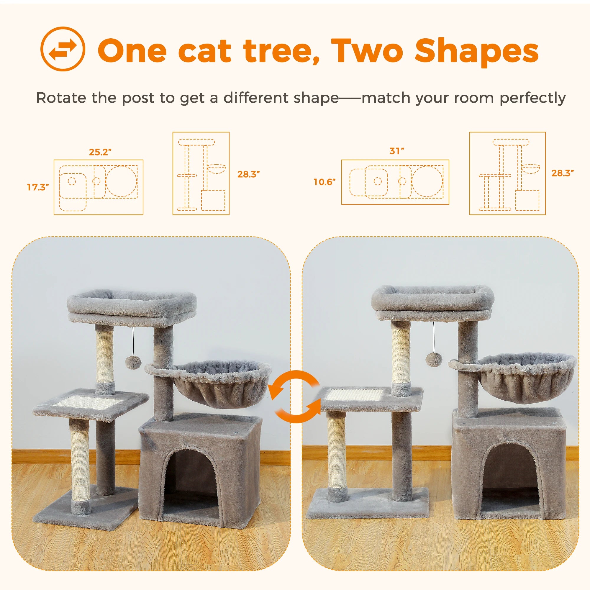 MyPurePaw™ Compact Cat Activity Tree