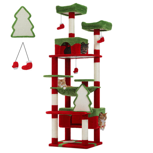 Christmas Cat Tower