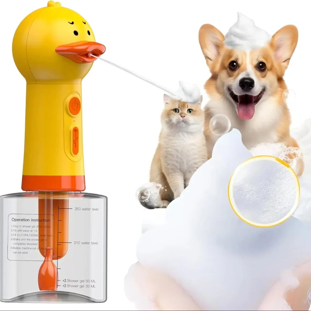 Título Automatic Duck Pet Foam Dispenser - USB Rechargeable Electric Soap Maker for Pets