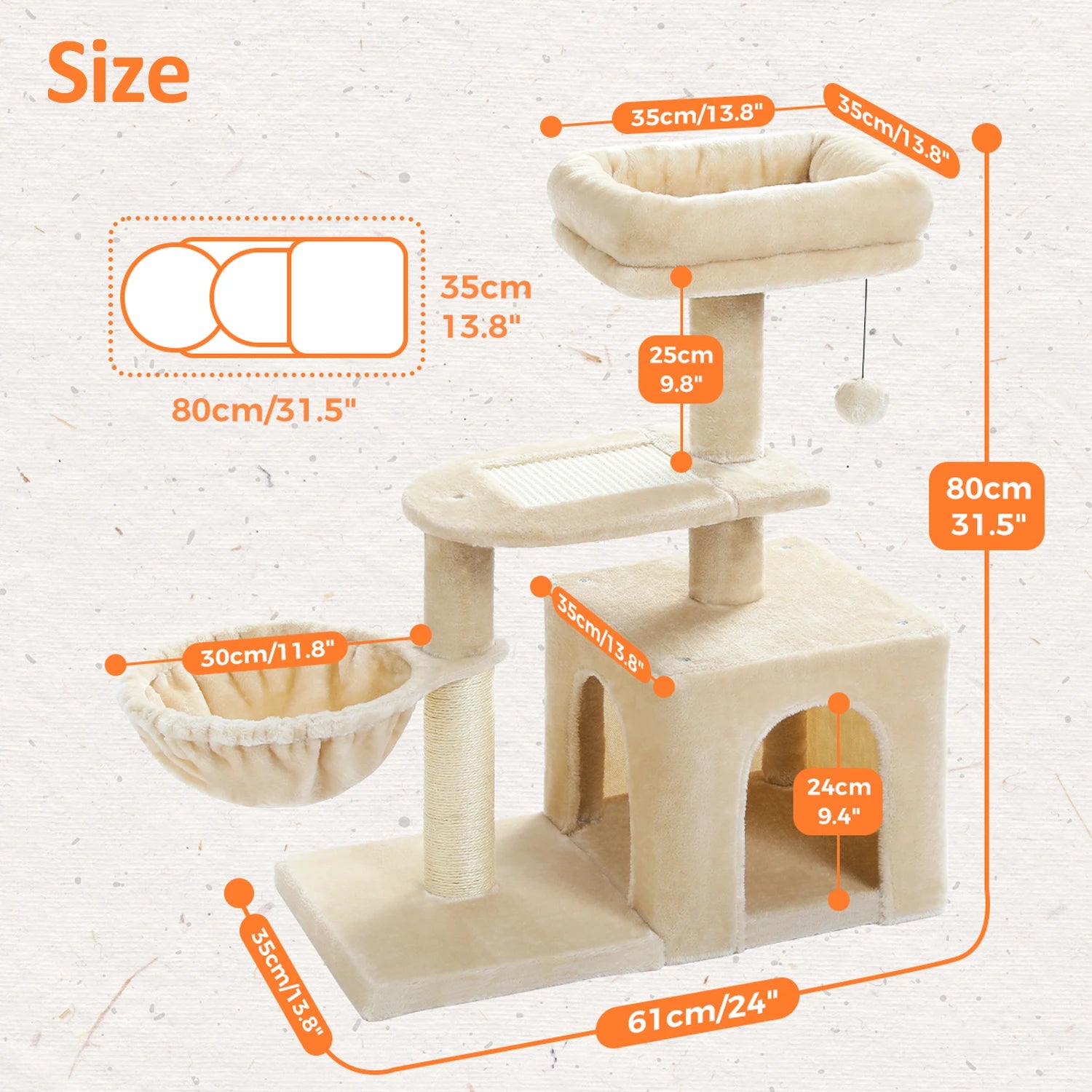 MyPurePaw™ Compact Cat Activity Tree