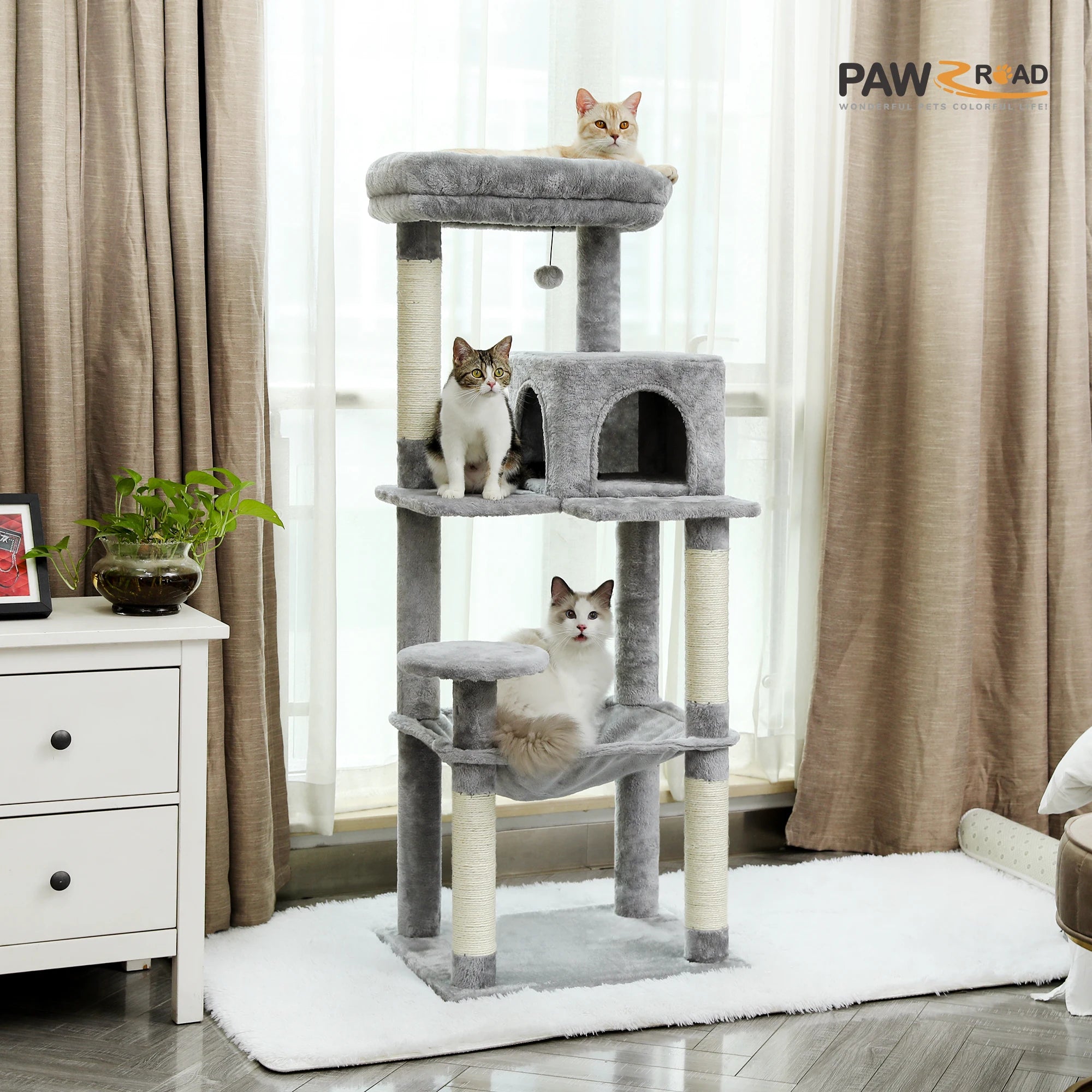 MyPurePaw™ 5-Level Luxury Cat Tower