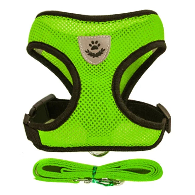 Adjustable Escape-Proof Cat Harness and Leash Set - Soft Mesh Reflective Vest for Kittens and Small Dogs