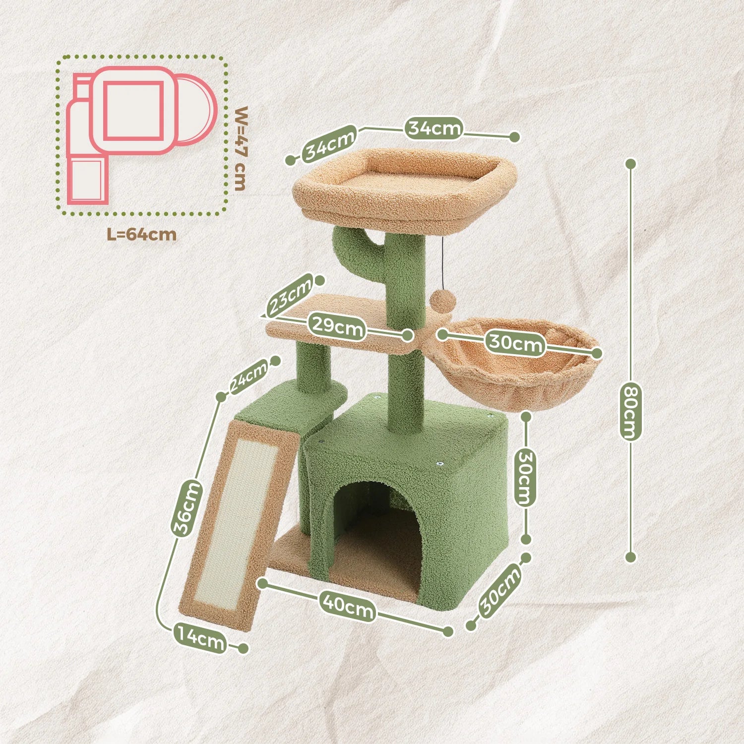 MyPurePaw™ Compact Cat Activity Tree